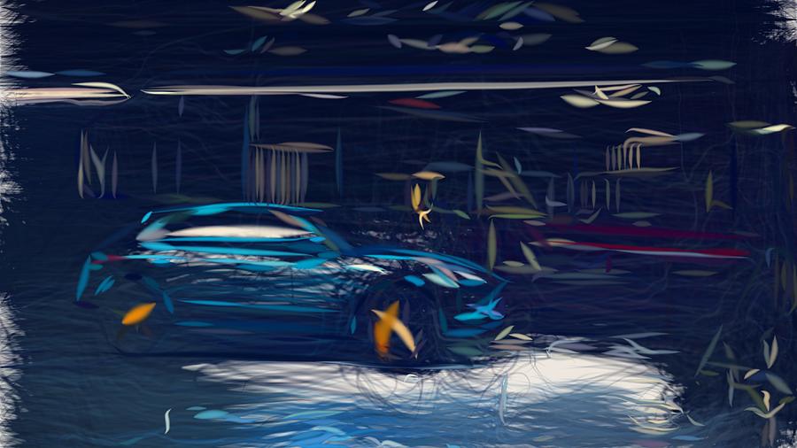 Porsche Macan S Drawing #2 Digital Art by CarsToon Concept
