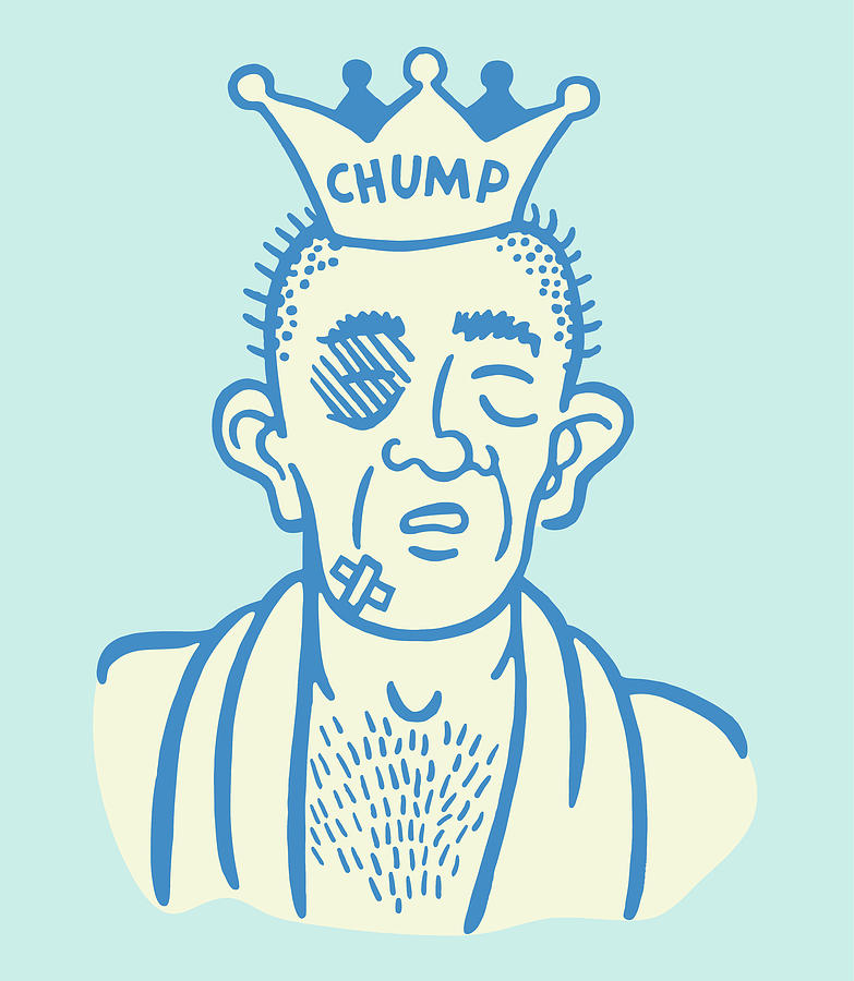 Vintage Drawing - Portrait of a Chump #1 by CSA Images