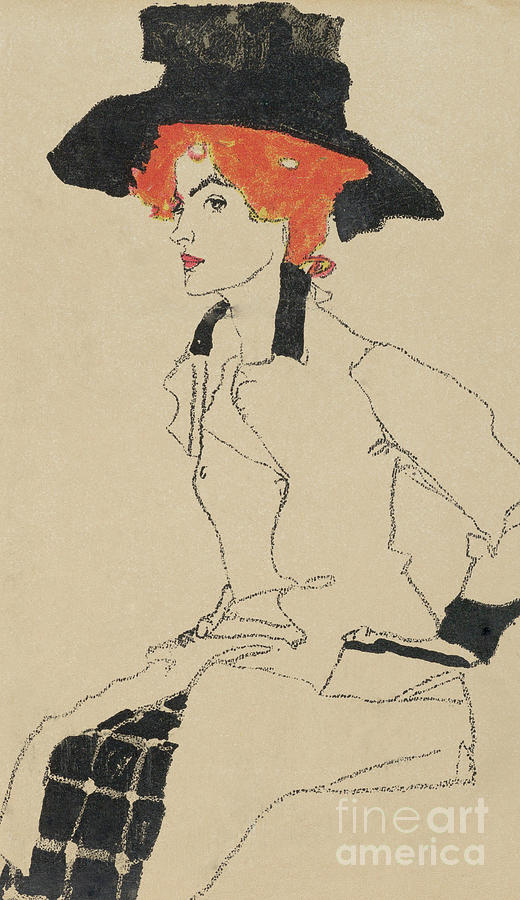 Portrait of a Woman, 1910  Painting by Egon Schiele