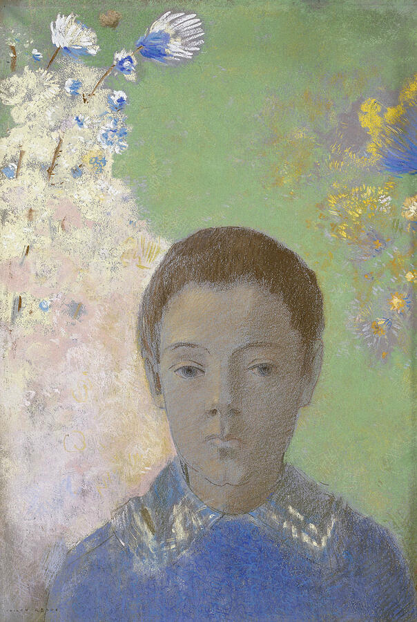Portrait of Ari Redon by Odilon Redon Portrait of Ari Redon by Odilon Redon