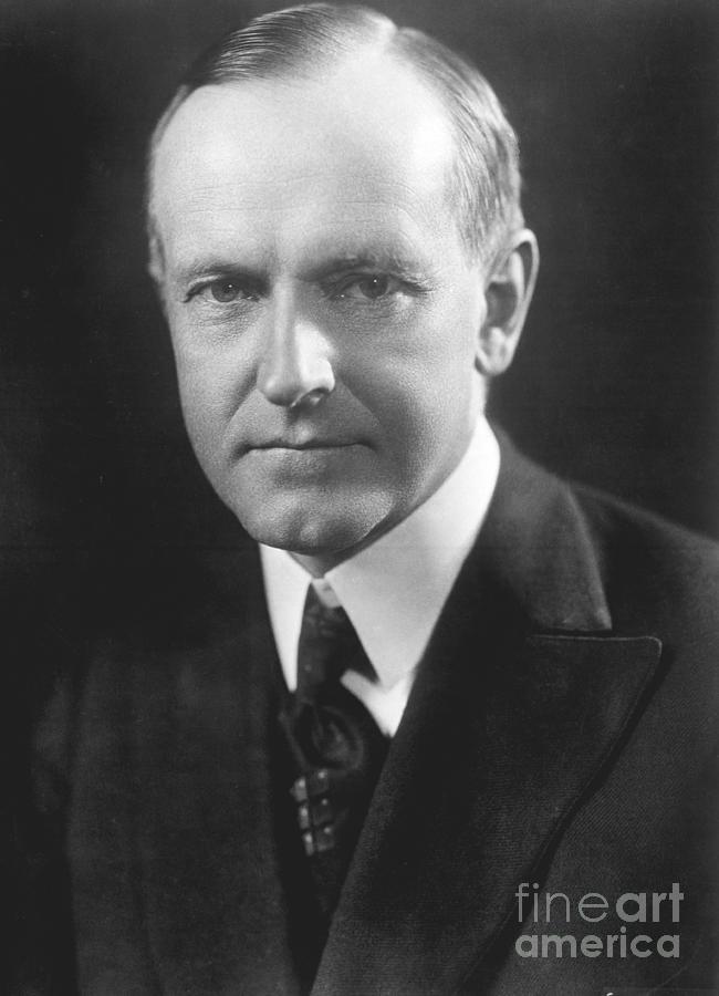 Portrait Of Calvin Coolidge #1 Photograph by Bettmann