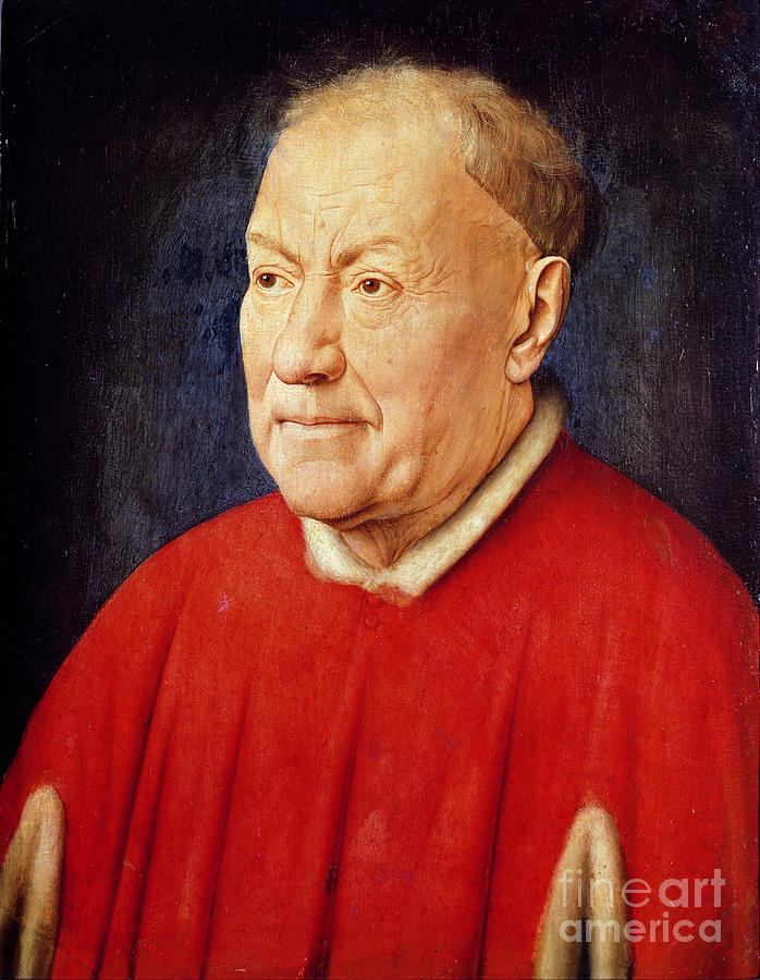 Portrait Of Cardinal Albergati Painting by Jan Van Eyck