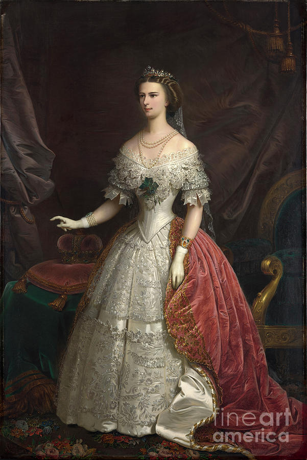 Portrait Of Elisabeth Of Bavaria #1 Drawing by Heritage Images