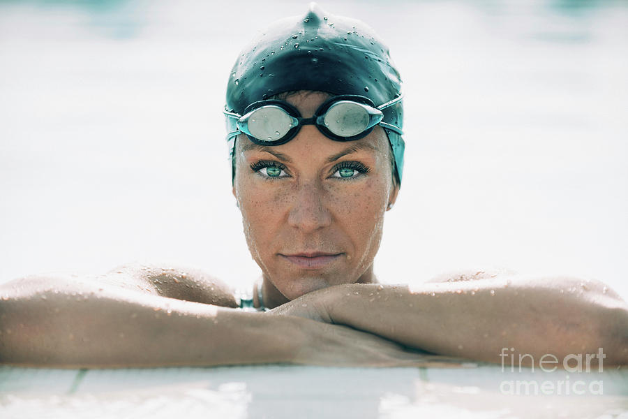 Portrait Of Female Swimmer #1 Photograph by Microgen Images/science Photo Library