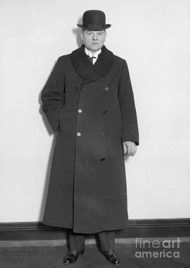 Portrait Of Herbert Hoover Wearing #1 Photograph by Bettmann