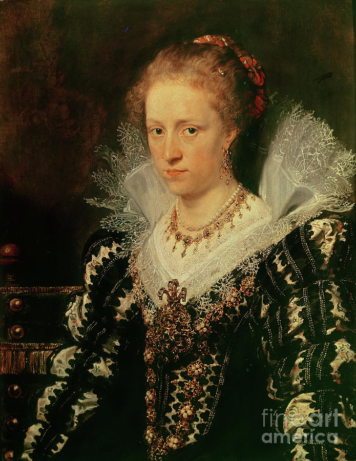 Portrait Of Jacqueline Van Caestre, Wife Of Jean-charles De Cordes Painting by Peter Paul Rubens