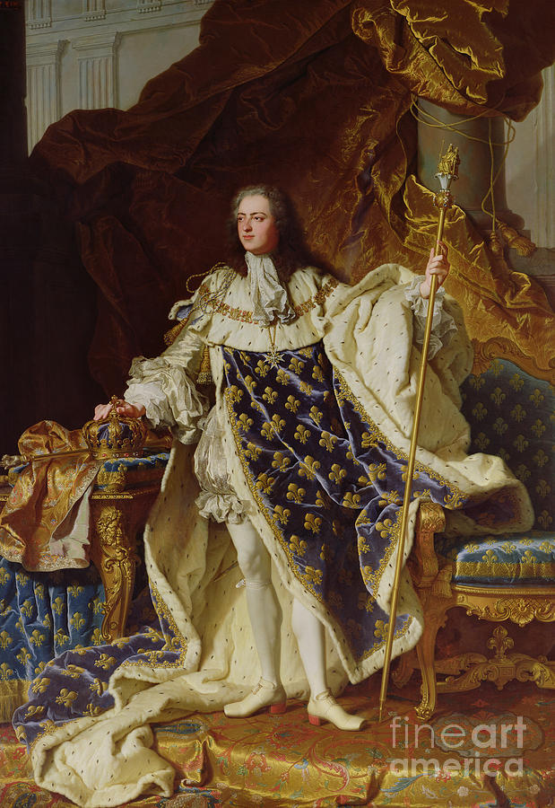 Portrait Painting - Portrait Of Louis Xv by Hyacinthe Francois Rigaud