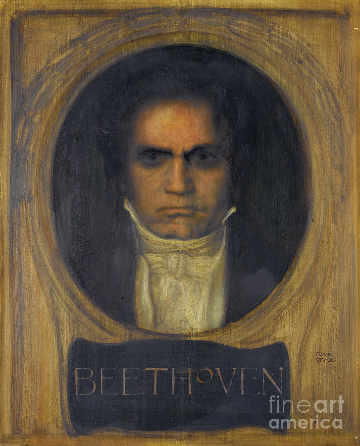 Portrait Of Ludwig Van Beethoven Painting by Franz Von Stuck