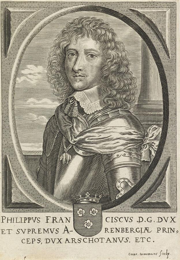 Portrait of Philips Francois  Duke of Arenberg  Coenraet Waumans  1633   1673 #1 Painting by Celestial Images