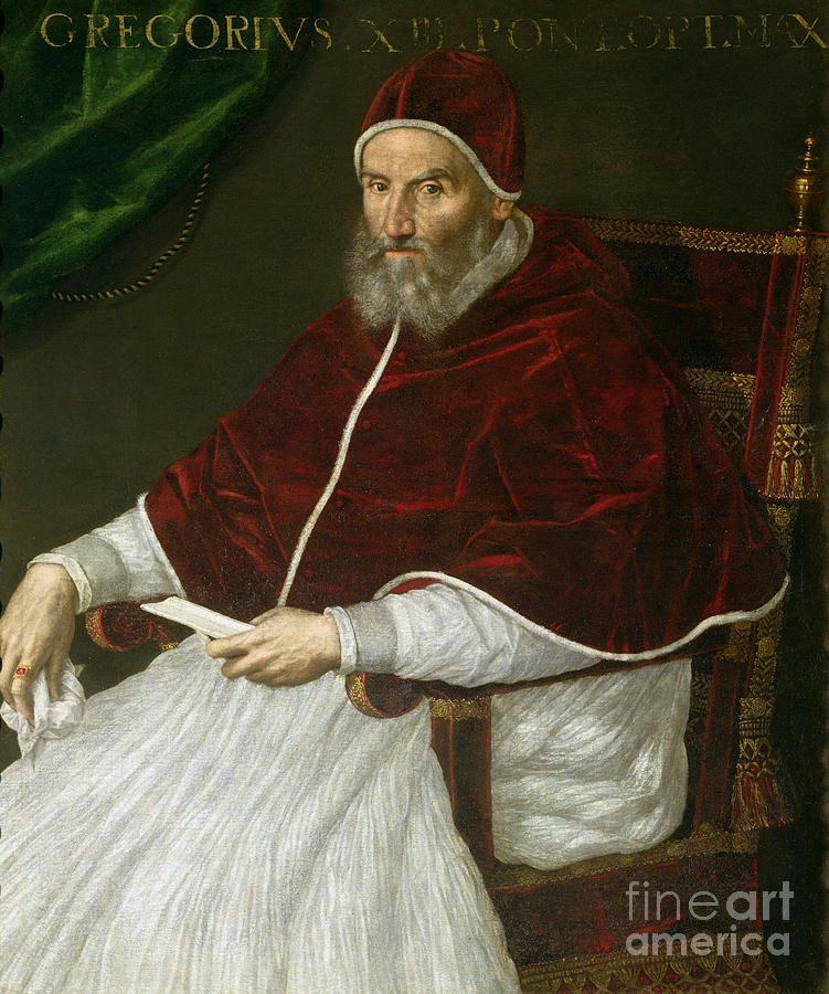 Portrait Of Pope Gregory Xiii Painting by Lavinia Fontana