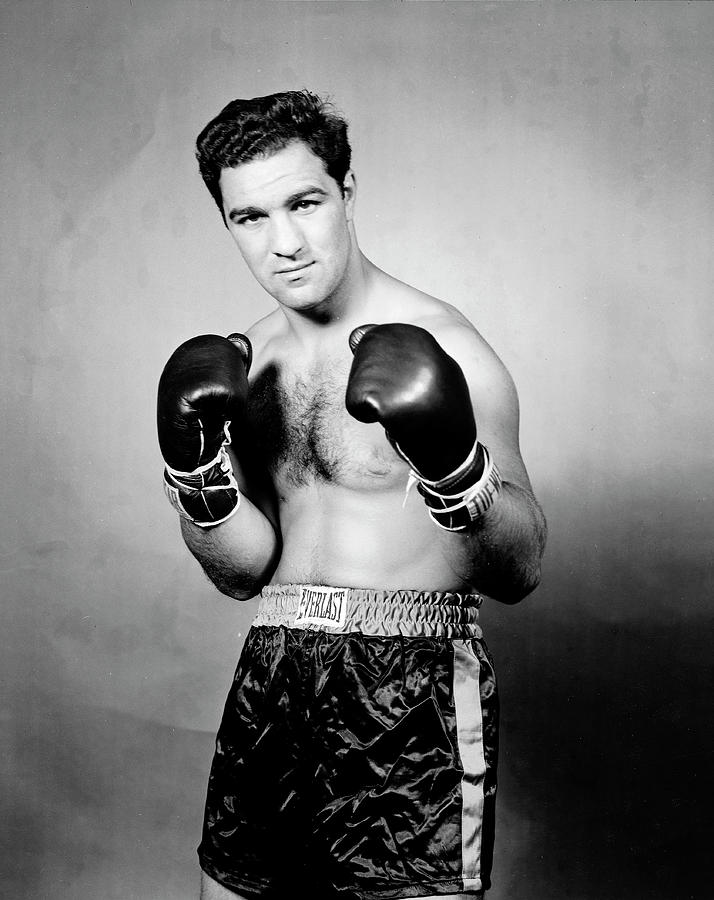 Black And White Photograph - Portrait Of Rocky Marciano #1 by Eliot Elisofon