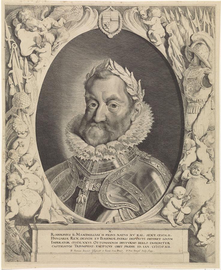 Portrait of Rudolf II of Habsburg German emperor Pieter van Sompel  after Pieter Claesz  Soutman  1 #1 Painting by Celestial Images