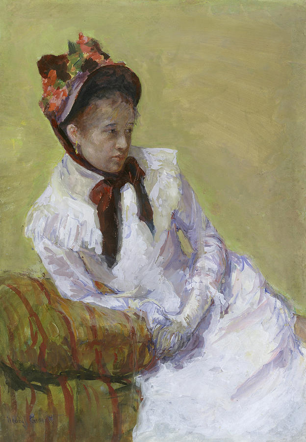 Mary Stevenson Cassatt Painting - Portrait of the Artist #1 by Mary Cassatt