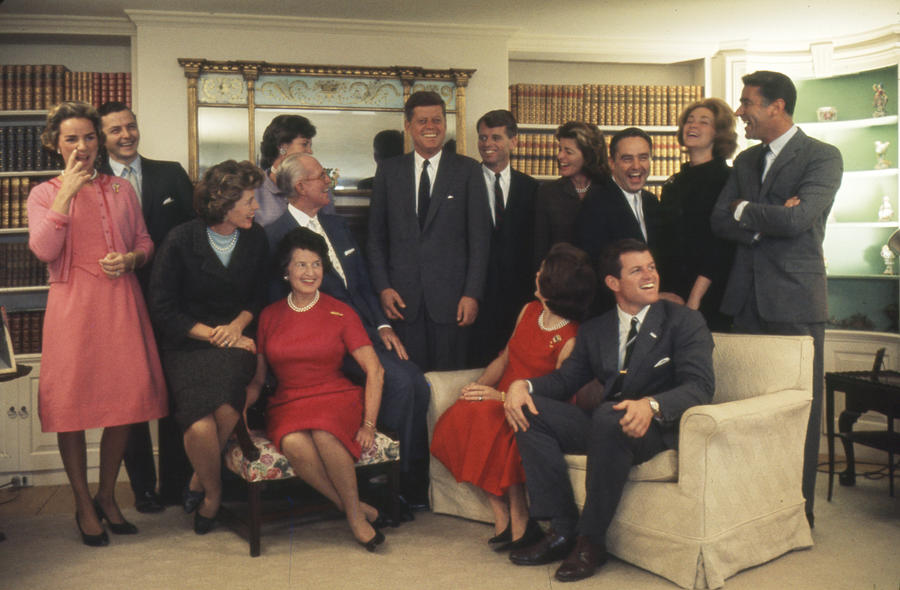 Portrait Photograph - Portrait Of The Kennedy Family At Home #1 by Paul Schutzer