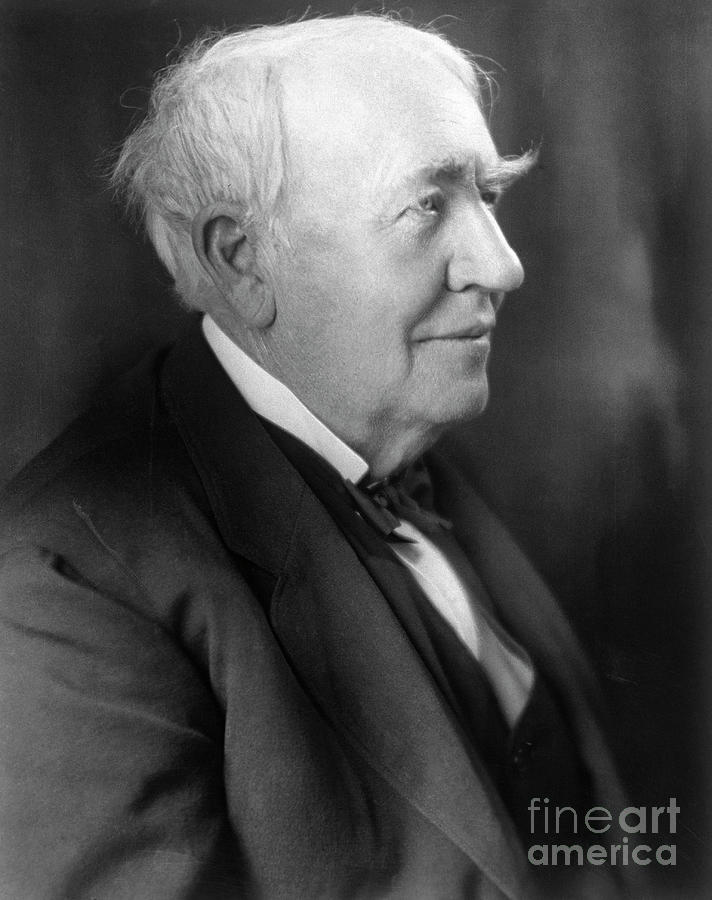Portrait Of Thomas A Edison #1 Photograph by Bettmann