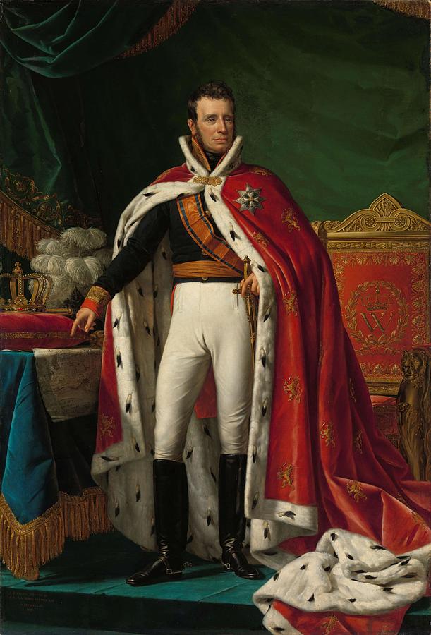 Portrait of William I, King of the Netherlands. #1 Painting by Joseph Paelinck
