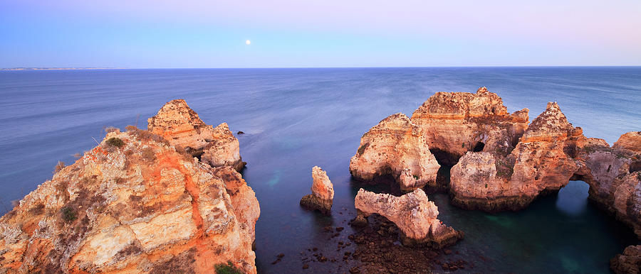 Portugal, Faro, Lagos, Atlantic Ocean, Algarve, Ponta Da Piedade #1 Digital Art by Luigi Vaccarella