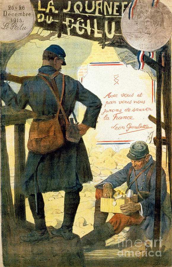 1910s Drawing - Poster For “la Journée Du Poilu - 25 Et 26 Décembre 1915, 1915 by French School