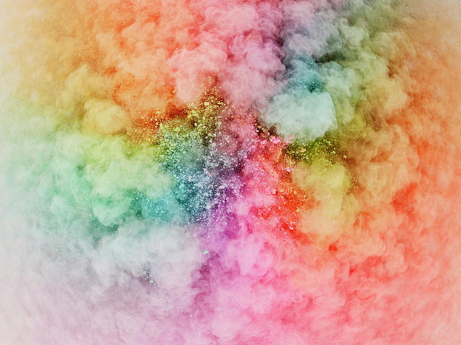 color powder explosion photography
