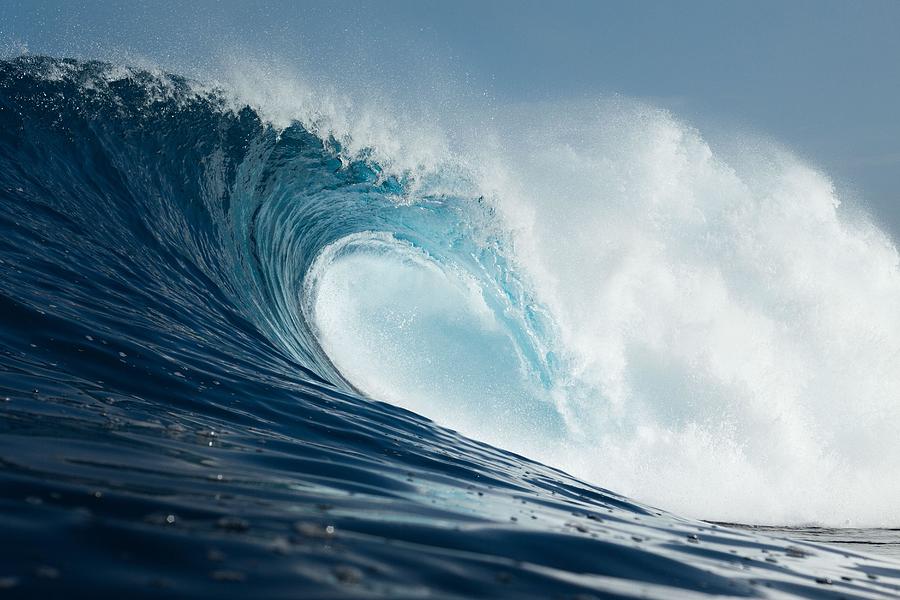 Nature Photograph - Powerful Wave Breaking In Atlantic Ocean #1 by Cavan Images