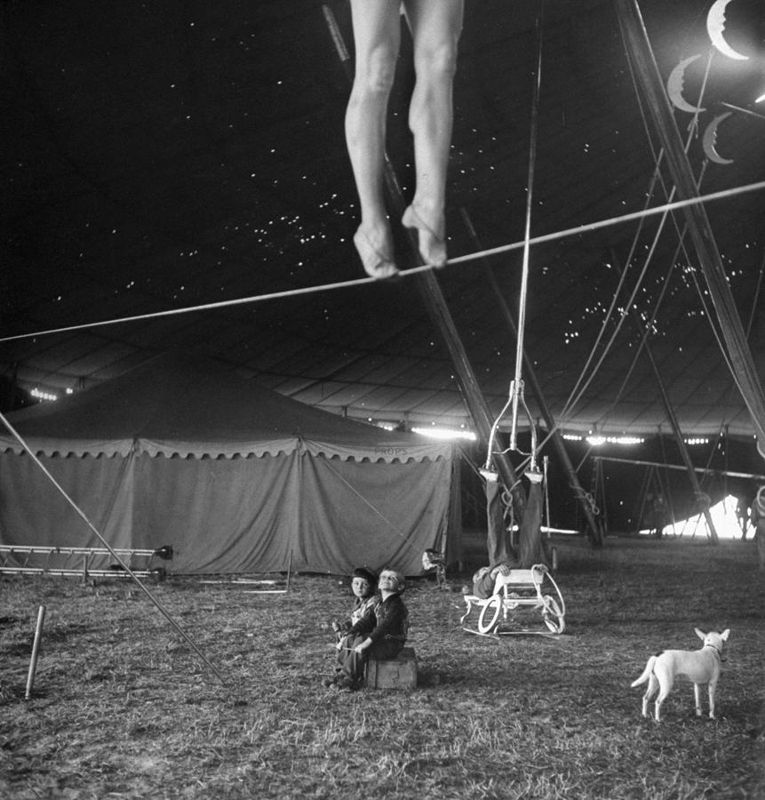 Ringling Brothers Photograph - Practice At Ringling Brothers Circus by Nina Leen