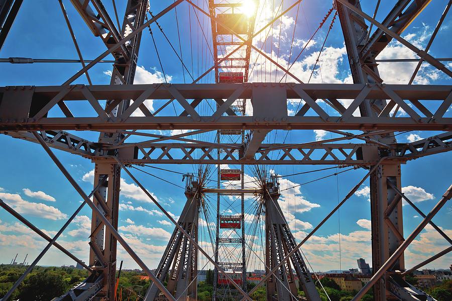 Prater Riesenrad giant Ferris wheel in Vienna view #1 Photograph by Brch Photography