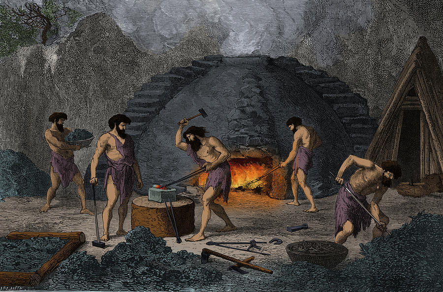 Prehistoric Man, Iron Age Blacksmiths Photograph by Science Source - Pixels