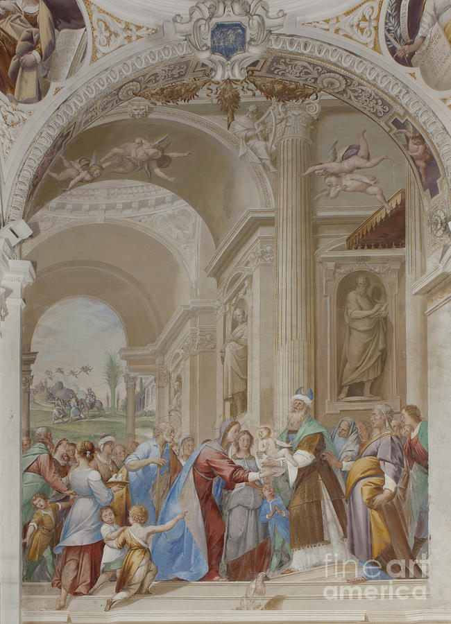 Presentation Of Jesus In The Temple, 1623-34 Painting by Isidoro Bianchi