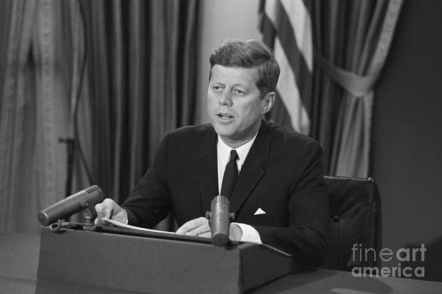 President Kennedy Delivering Speech #1 Photograph by Bettmann