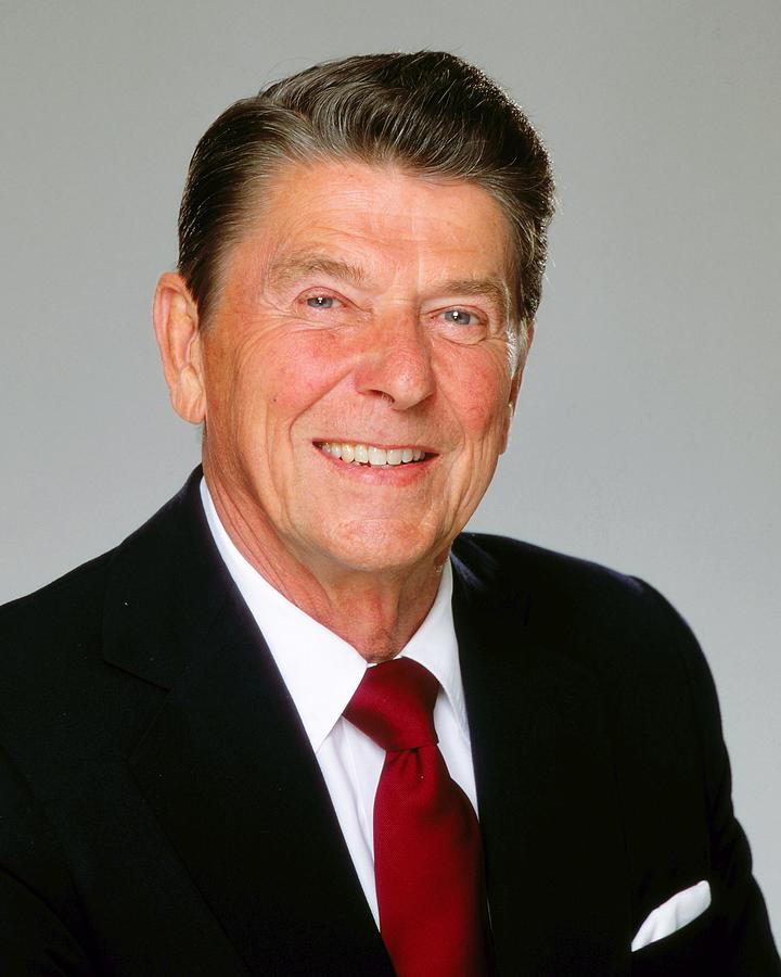 President Ronald Reagan Portrait Session #1 Photograph by Harry Langdon