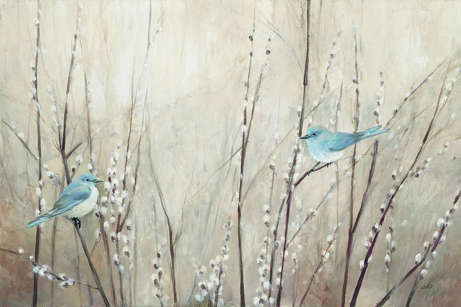 Pretty Birds Neutral #1 Painting By Julia Purinton - Fine Art America