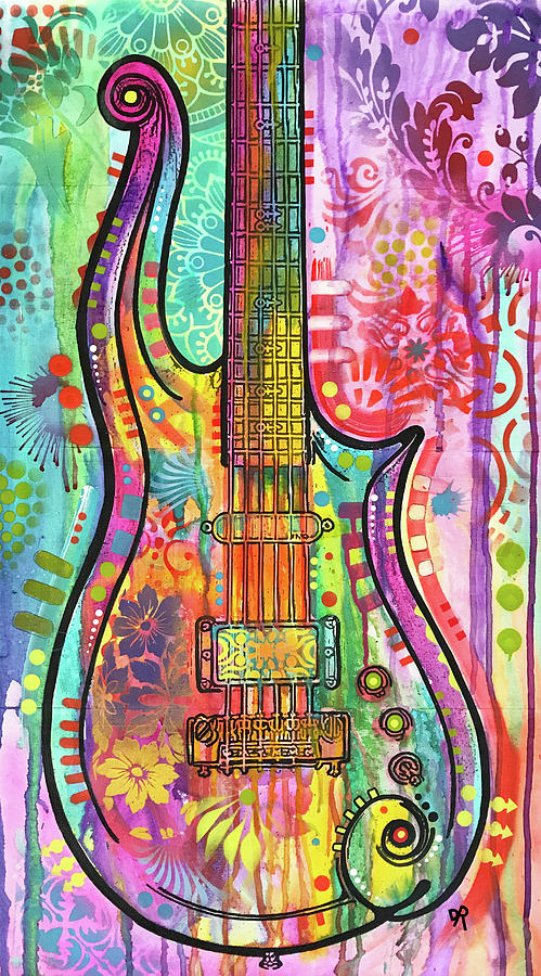 Guitars Mixed Media - Prince Cloud Guitar by Dean Russo Guitars Mixed Media - Prince Cloud Guitar by Dean Russo
