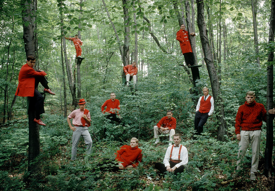Princeton Men In Red Photograph by Yale Joel