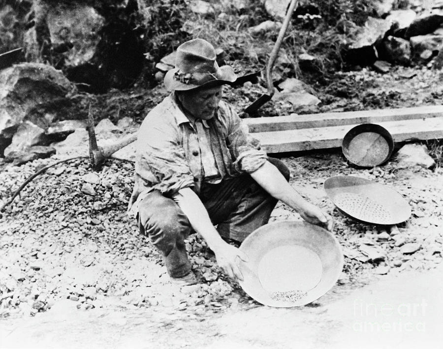 Prospector Panning For Gold #1 Photograph by Bettmann