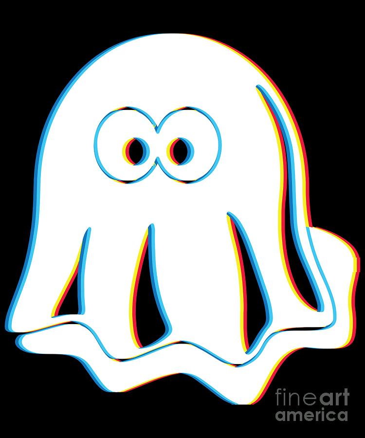 Psychedelic Ghost Ghouls Spirits Hunters Trippy Hippy Simple Halloween Costume Idea #1 Digital Art by Martin Hicks