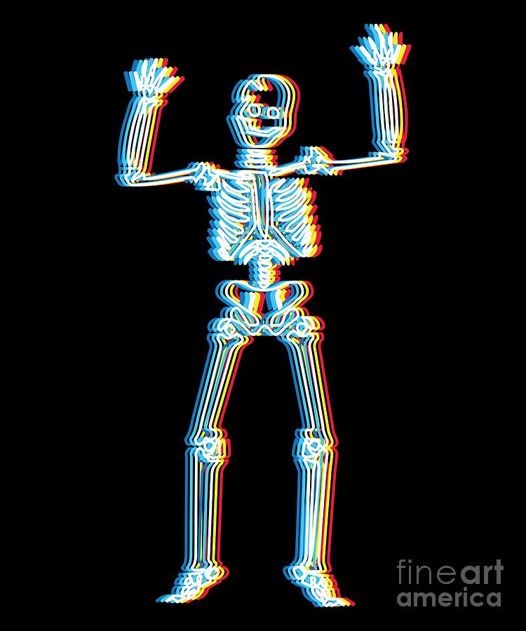 Psychedelic Skeleton Simple Halloween Costume Idea Scary Bone Collector ...