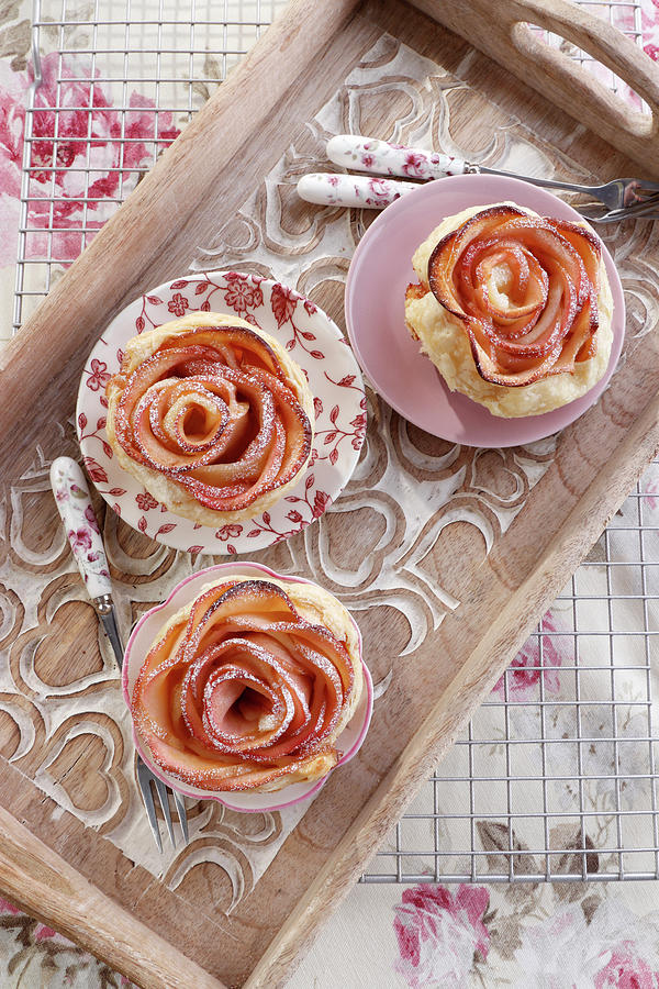 Puff Pastry Muffins With A Flower-shaped Apple #1 Photograph by Wawrzyniak.asia