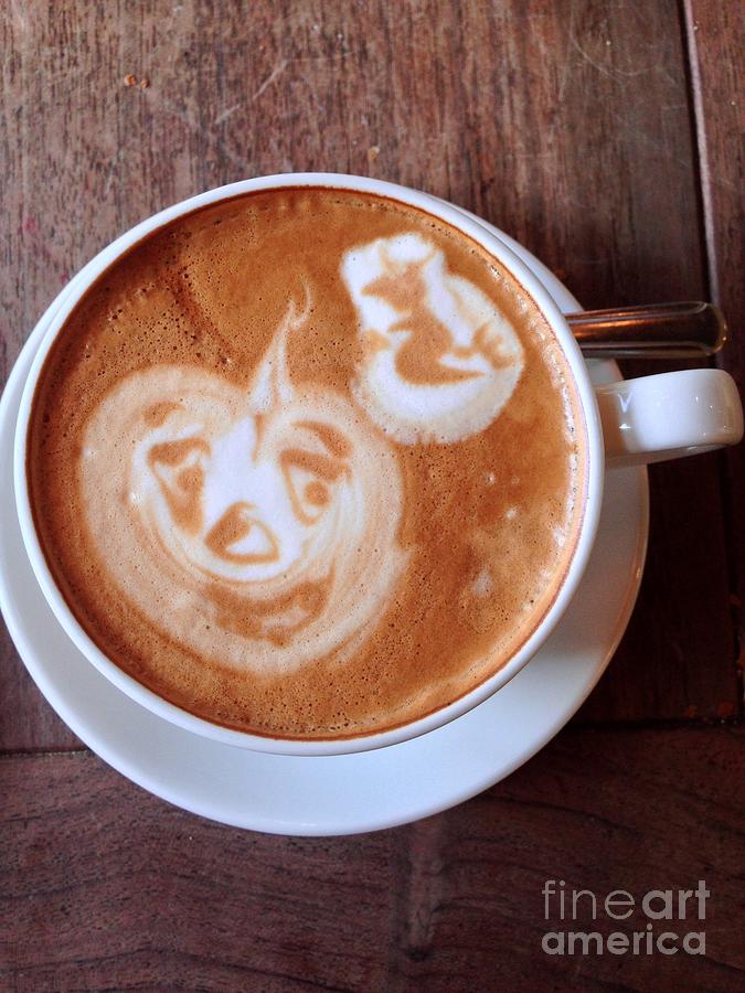 Pumpkin And Witch Latte Photograph