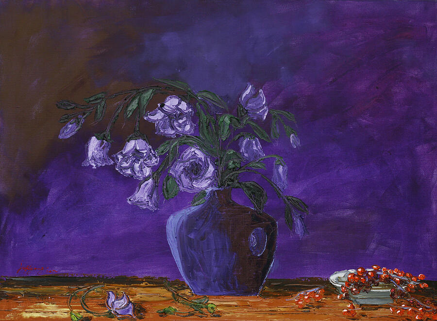 Still Life Drawing - Purple Fragrance #1 by Jukyong Park Still Life Drawing - Purple Fragrance #1 by Jukyong Park
