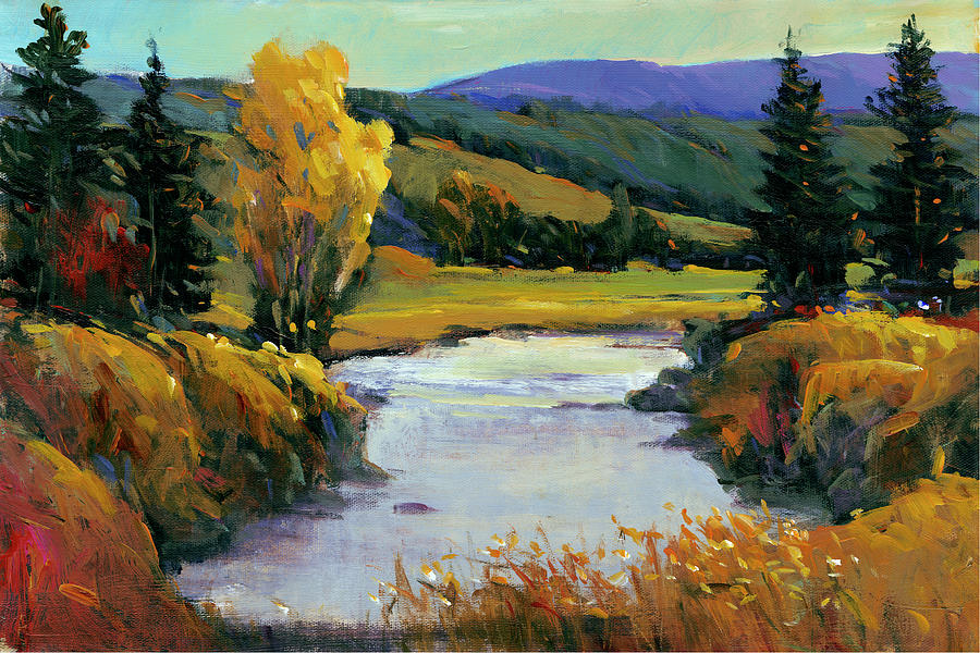 Purple Mountain View I Painting by Tim O'toole