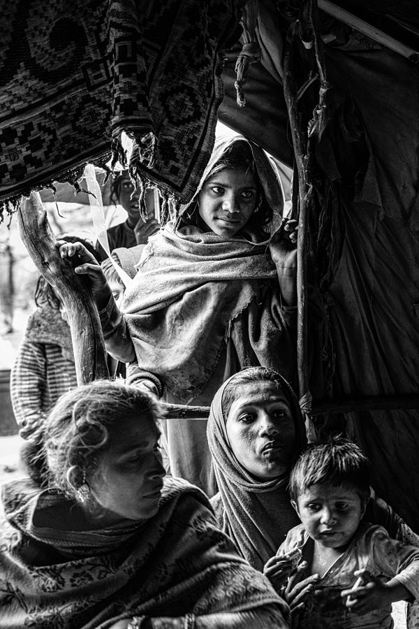 Documentary Photograph - Pushkar Gypsy Camp #1 by Josselin Vignand