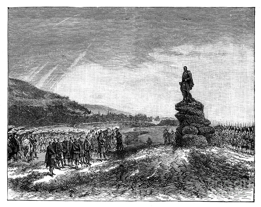Queen Victoria Unveiling A Statue #1 Drawing by Print Collector