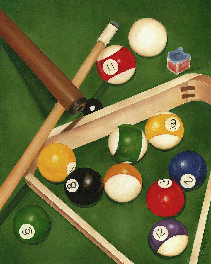 Ball Painting - Rackem Up I #1 by Jennifer Goldberger
