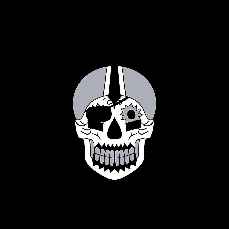 Raiders Skull Tattoo Digital Art by Aaron Geraud