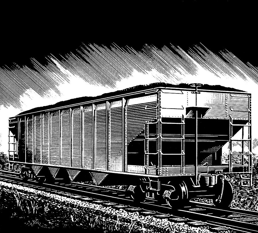 Railroad Car Drawing By Csa Images Fine Art America