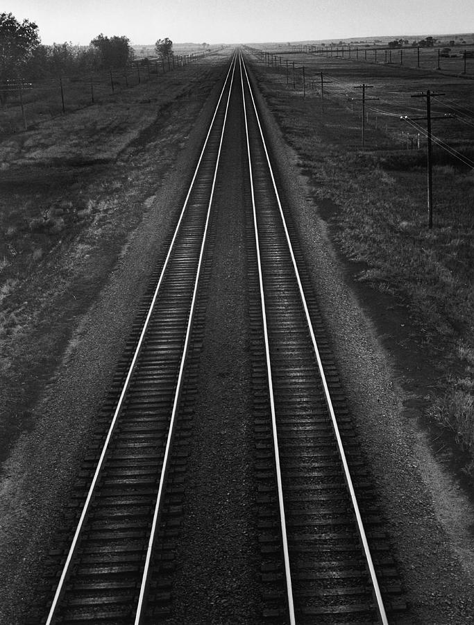 Transportation Photograph - Railroad tracks. #1 by Andreas Feininger