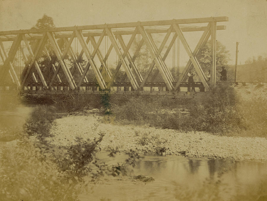 Railroad trestle bridge Painting by - Fine Art America