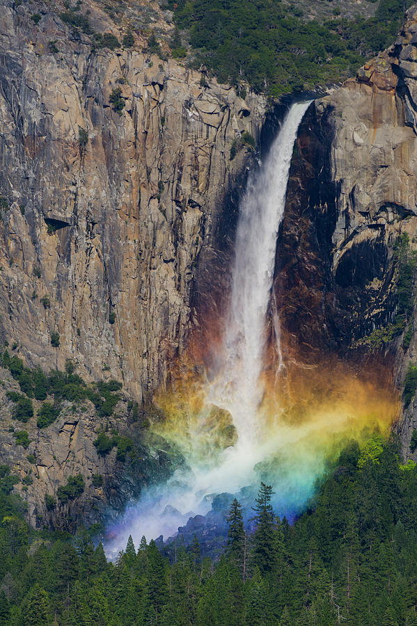Rainbow And Bridal Veil Falls #1 Photograph by Jeff Foott