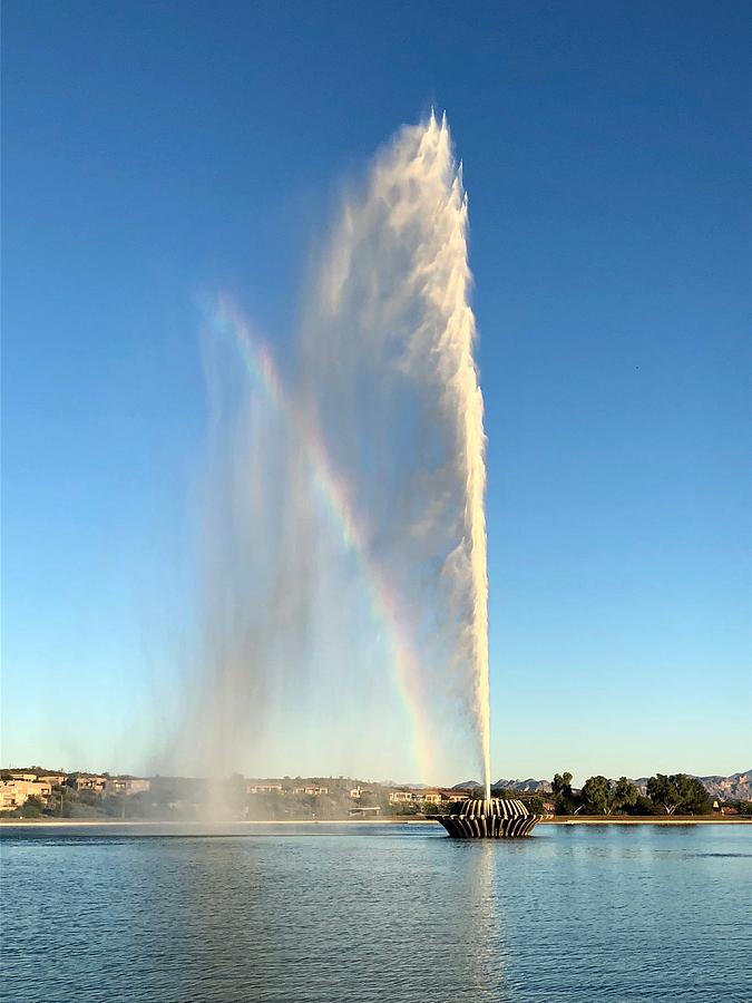 Rainbow in the Fountain #1 Photograph by Nicole Zenhausern