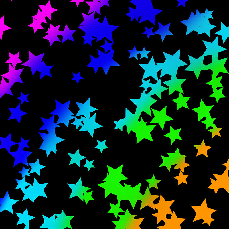 Rainbow Stars Digital Art By Abagail Wells